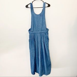 VTG Calvin Klein Denim Overall Pinafore Maxi Dress